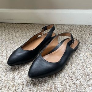 Vionic Jade slingback supportive strap flat - Black - size 6